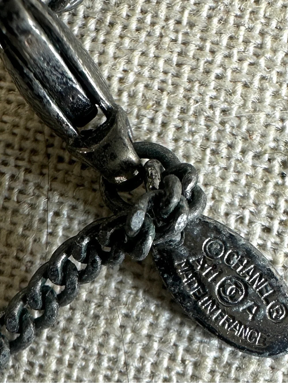 CHANEL Ruthenium and Pearl Bead 2005 Necklace 05P